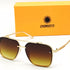 Gold Brown Gradient Retro Square Sunglasses For Men & Women~NON-7005