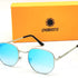 Silver Aqua Blue Mercury Round Stylish Sunglasses For Men & Women~NON-3548