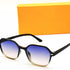 Black Blue Orange Gradient Square Stylish Sunglasses For Men & Women~NON-8780