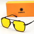 Black Yellow Candy Retro Square Sunglasses For Men & Women~NON-7005