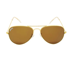 Astor Aviator Brown-Gold Sunglasses For Men & Women~CT-3025