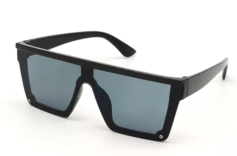 Full Black Retro Square Sunglasses For Men & Women~NON-8238