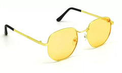 Gold Orange Candy Round Stylish Sunglasses For Men & Women~NON-3548