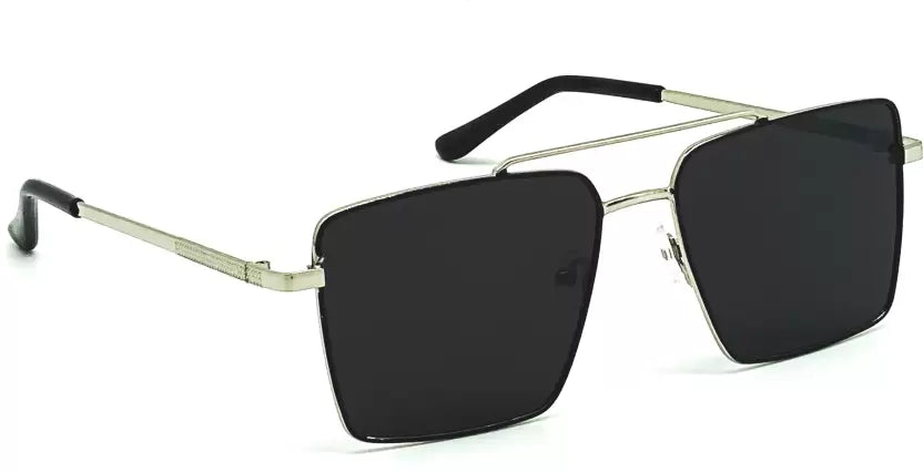 Silver Black Square Sunglasses For Men & Women~NON-7761