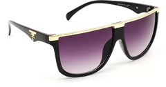 Gold Black Gradient Square Stylish Sunglasses For Men & Women~NON-16353