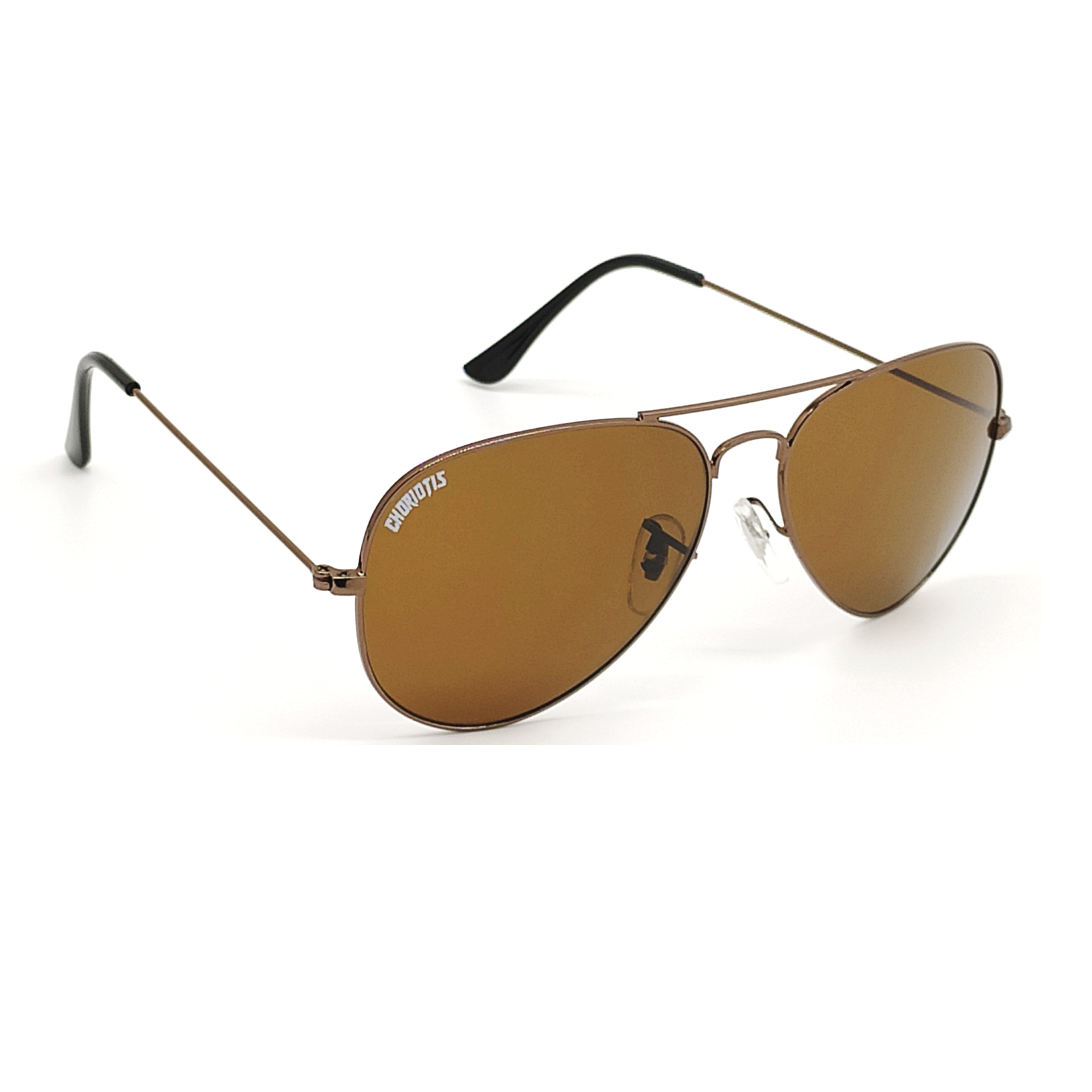 Astor Aviator Brown-Brown Sunglasses For Men & Women~CT-3025