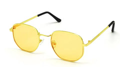 Gold Orange Candy Round Stylish Sunglasses For Men & Women~NON-3548