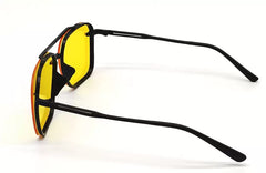 Black Yellow Candy Retro Square Sunglasses For Men & Women~NON-7005