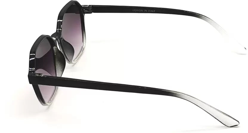 Clear Black Gradient Square Stylish Sunglasses For Men & Women~NON-8780