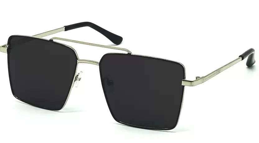 Silver Black Square Sunglasses For Men & Women~NON-7761