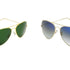 Combo Of Green Blue & Gold Astor Aviator Sunglasses For Men & Women (Pack Of 2 Pieces) ~ Combo