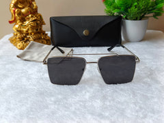 Silver Black Square Sunglasses For Men & Women~NON-7761