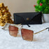 Gold Brown Gradient Square Sunglasses For Men & Women~NON-7761