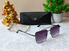 Full Black Gradient Square Sunglasses For Men & Women~NON-7761