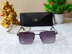 Full Black Gradient Square Sunglasses For Men & Women~NON-7761