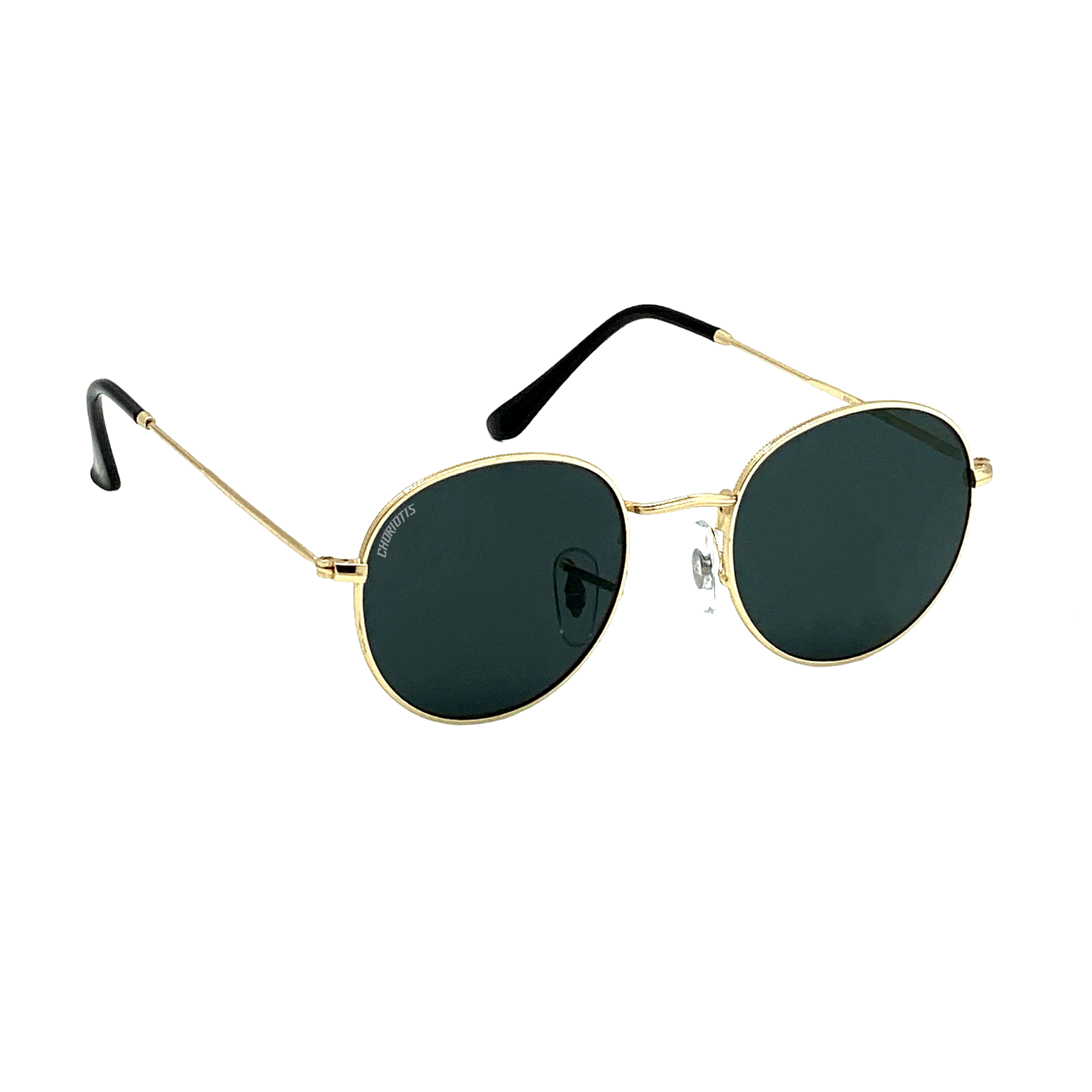 Velaryon Round Black-Gold Sunglasses For Men & Women~CT-3447