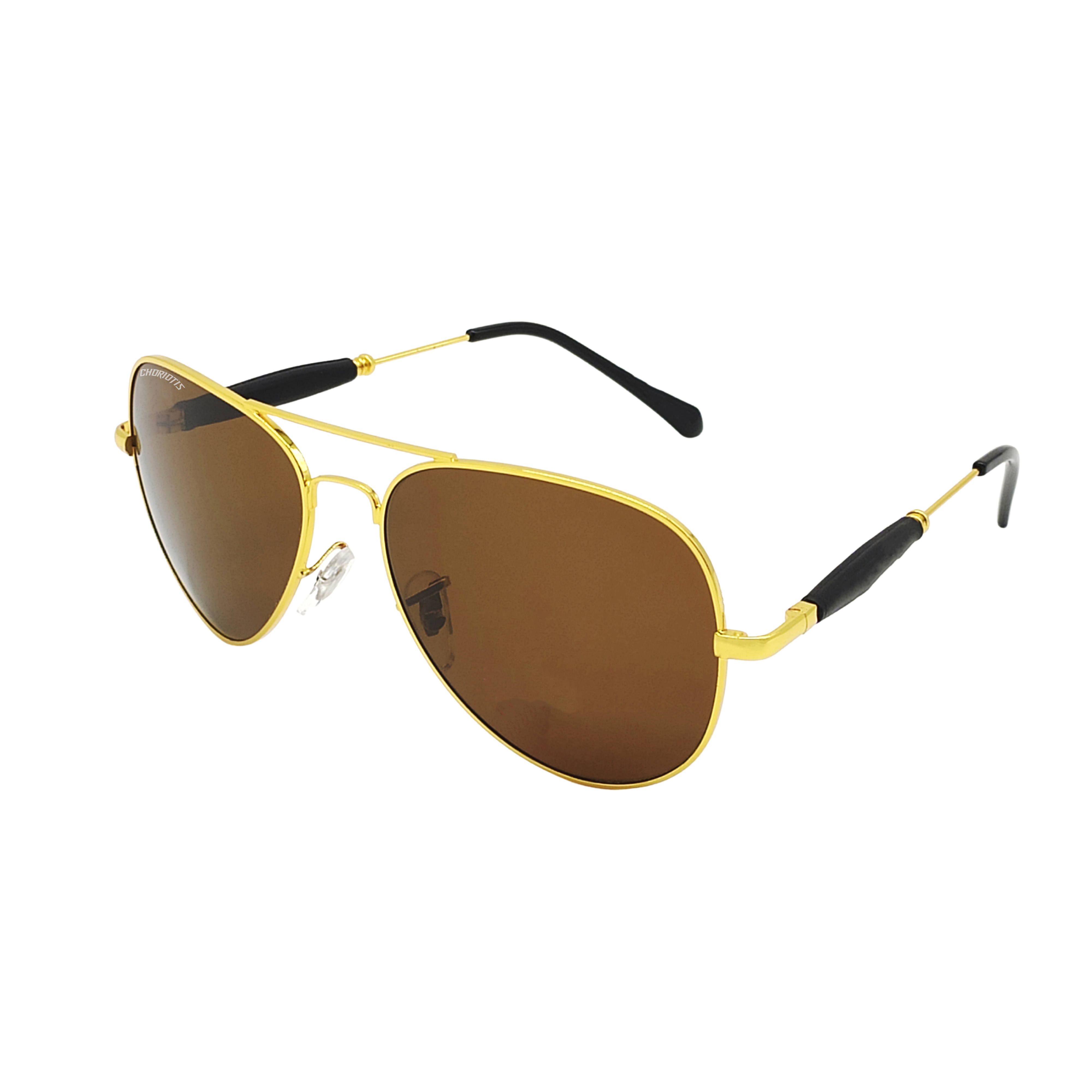 Airospace Aviator Brown-Gold Sunglasses For Men & Women~CT-3517