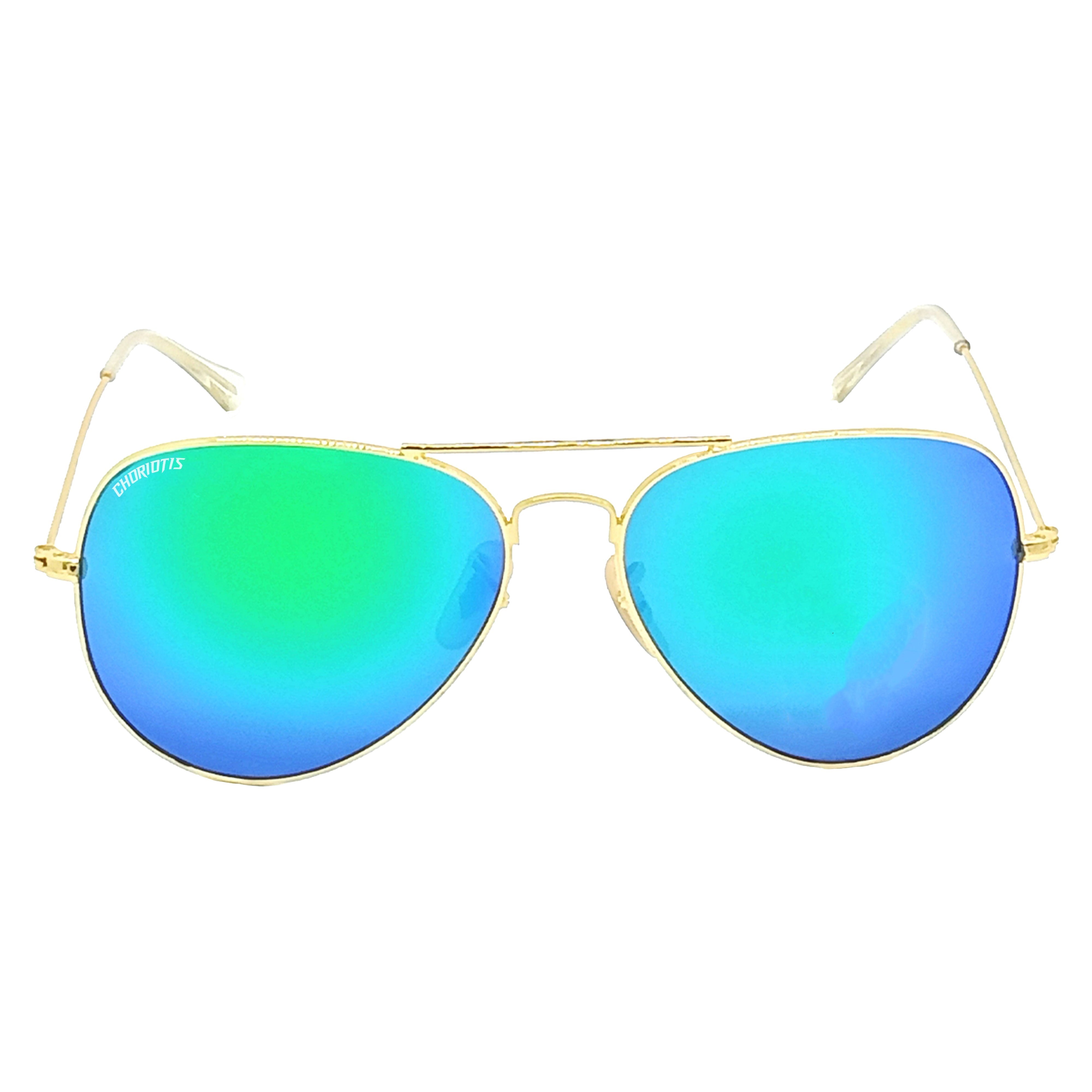 Astor Aviator Aqua Green-Gold Sunglasses For Men & Women~CT-3026