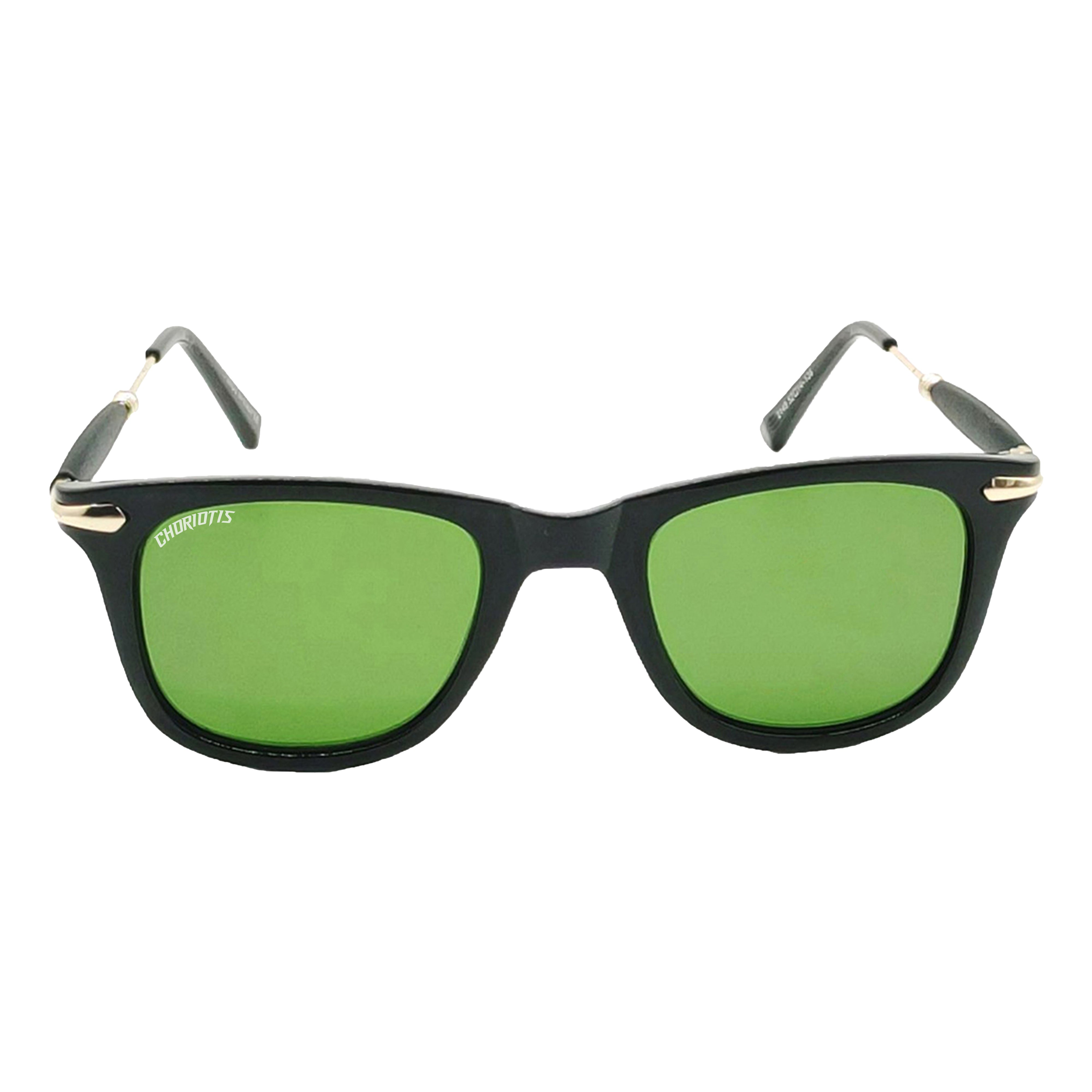 Stucor Square Green-Gold Sunglasses For Men & Women~CT-2148