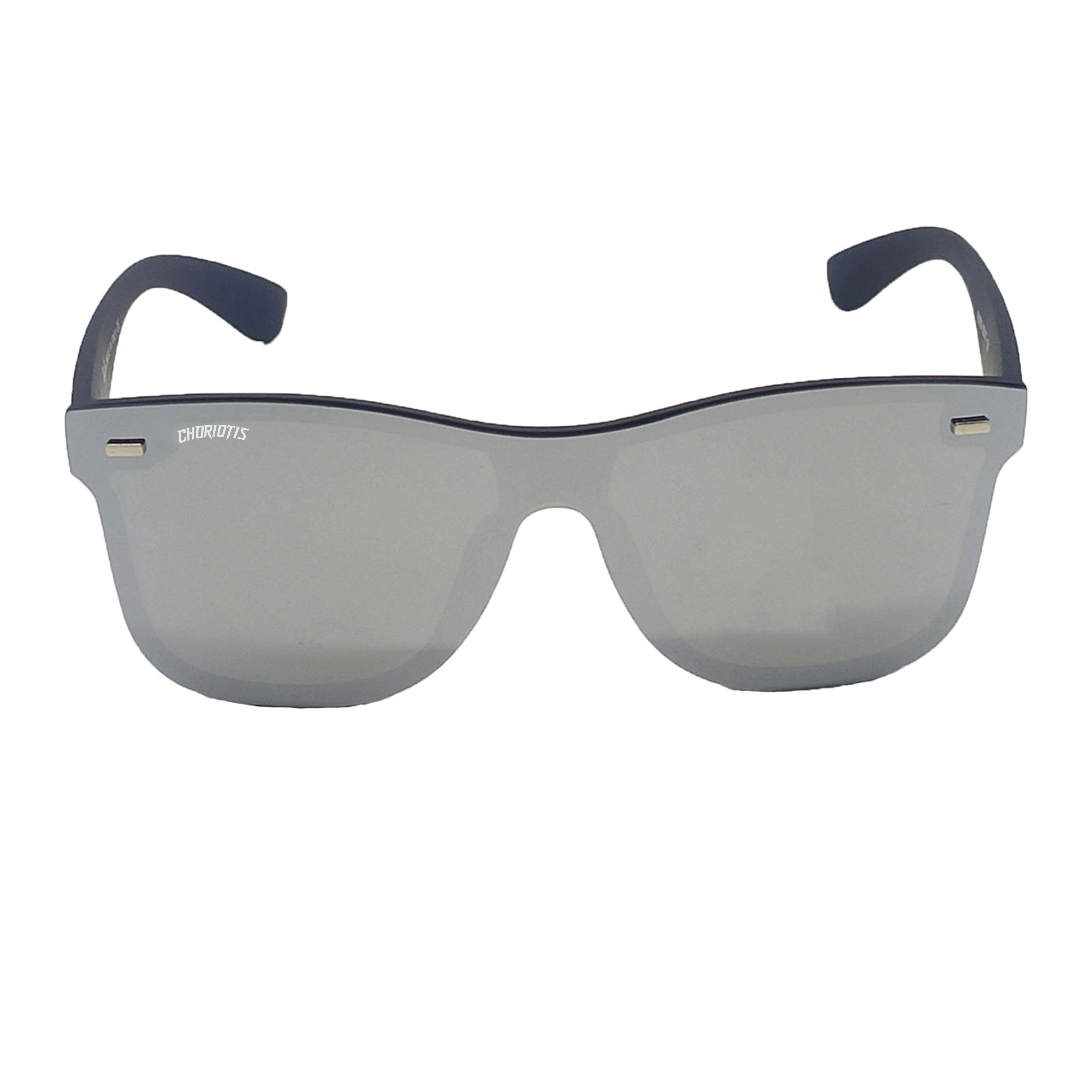 Smyder Square Silver-Black Sunglasses For Men & Women~CT-0650