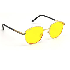 Mysaria Square Yellow-Gold Sunglasses For Men & Women~CT-6015