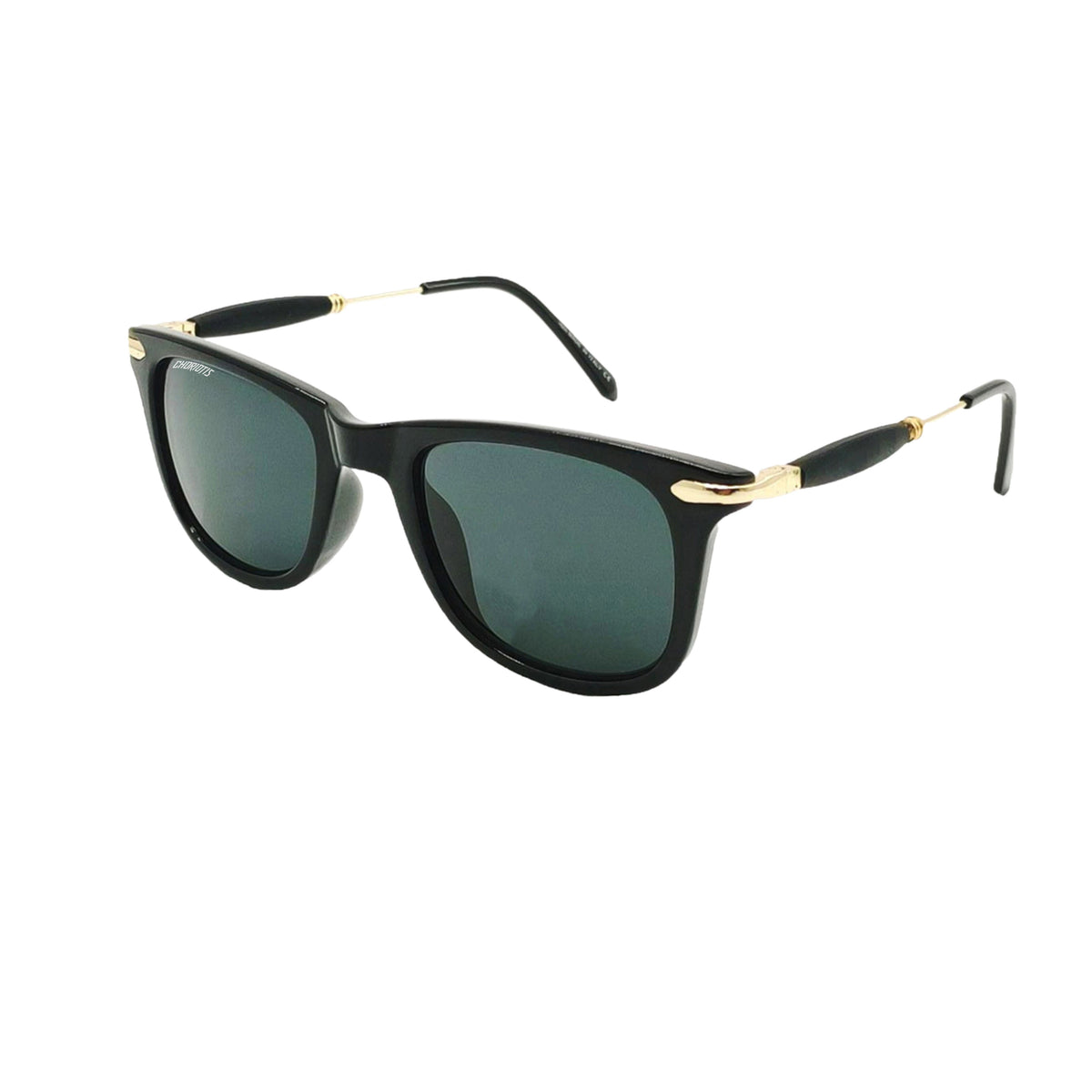 Stucor Square Black-Gold Sunglasses For Men & Women~CT-2148