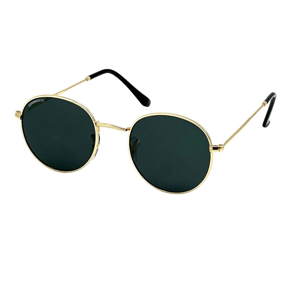 Velaryon Round Black-Gold Sunglasses For Men & Women~CT-3447