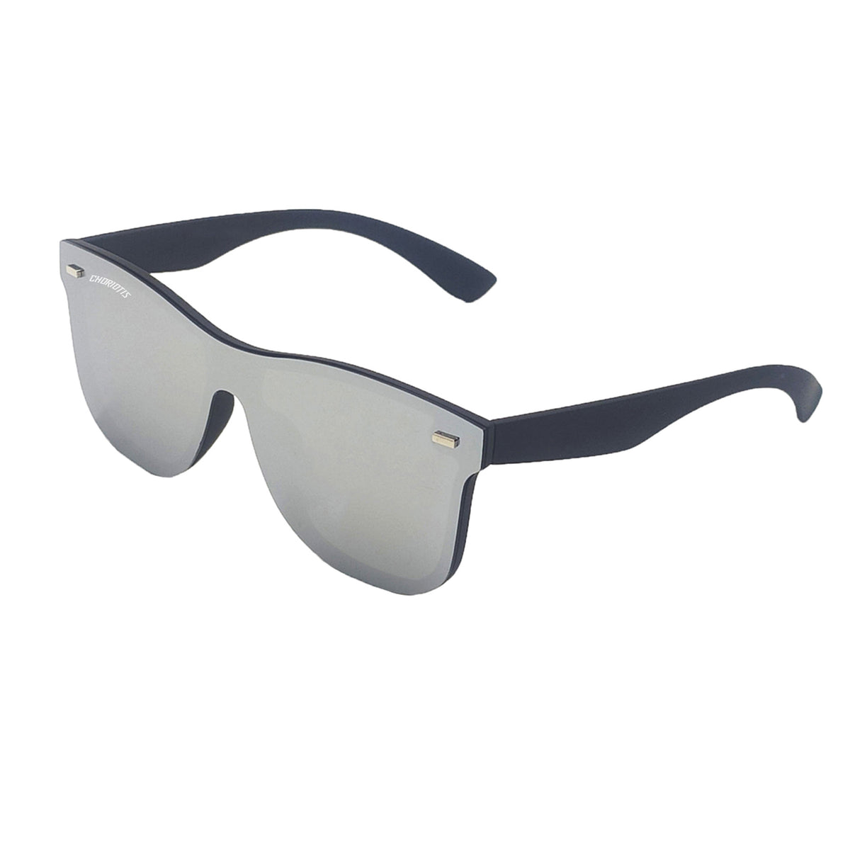 Smyder Square Silver-Black Sunglasses For Men & Women~CT-0650