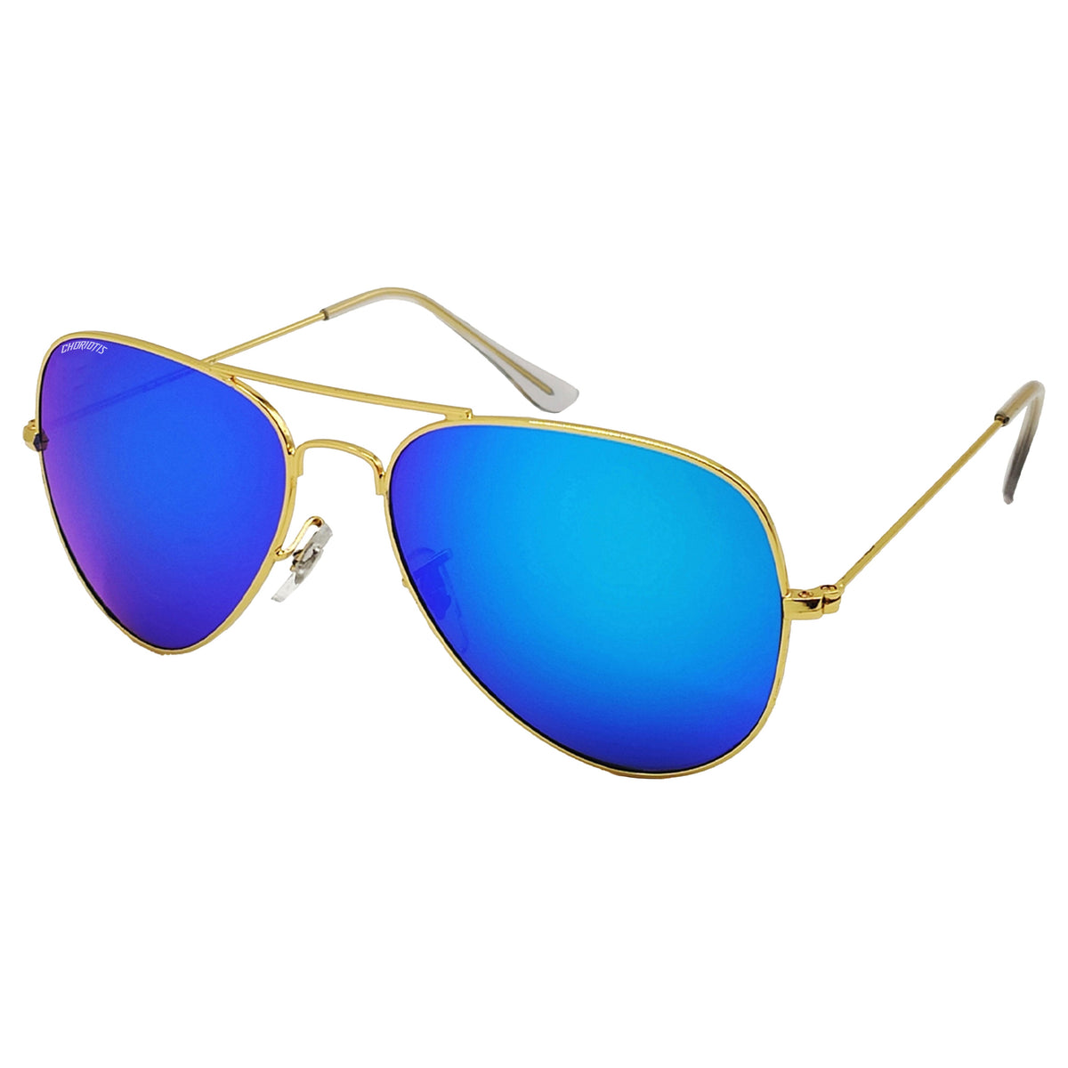 Astor Aviator Aqua Blue-Gold Sunglasses For Men & Women~CT-3026