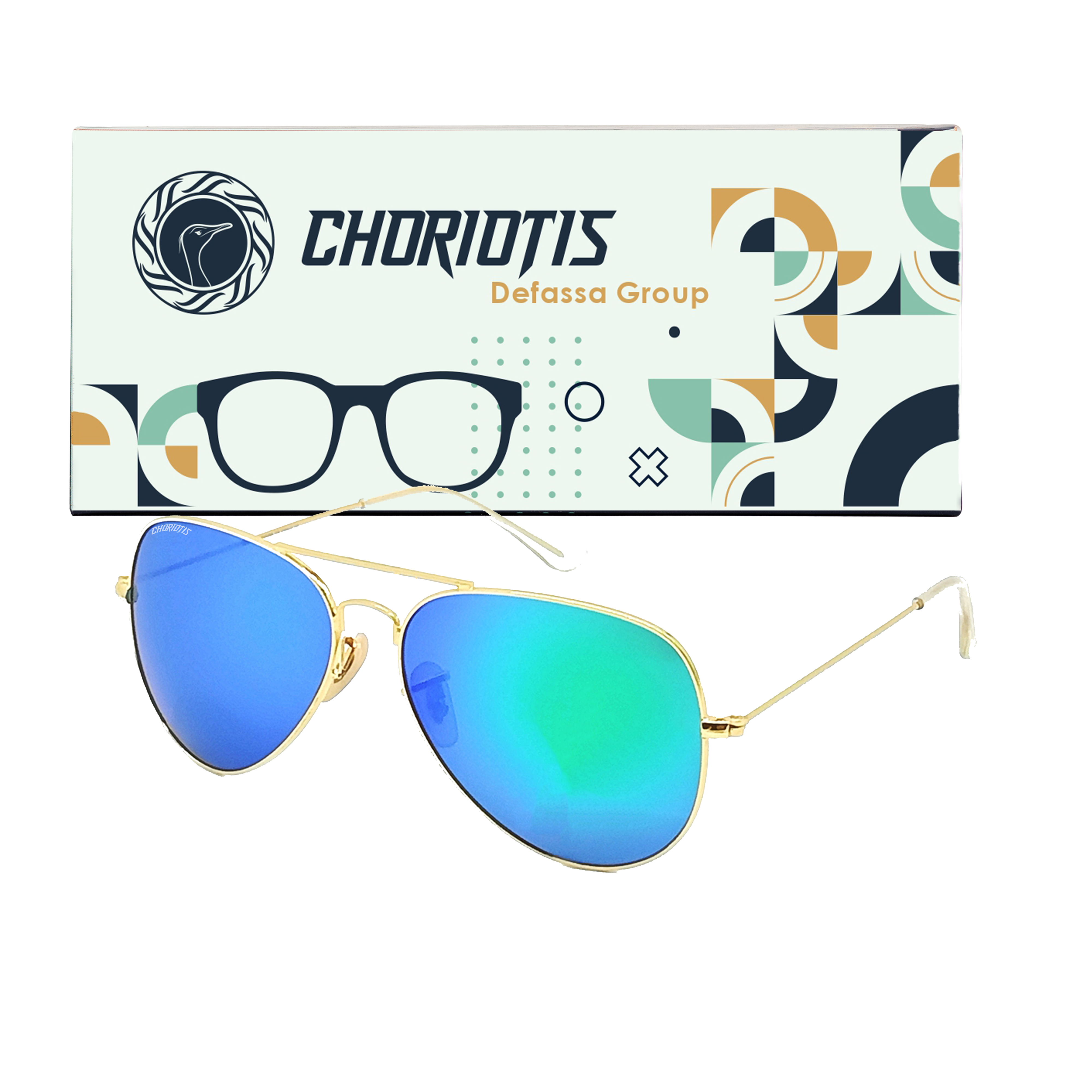 Astor Aviator Aqua Green-Gold Sunglasses For Men & Women~CT-3026