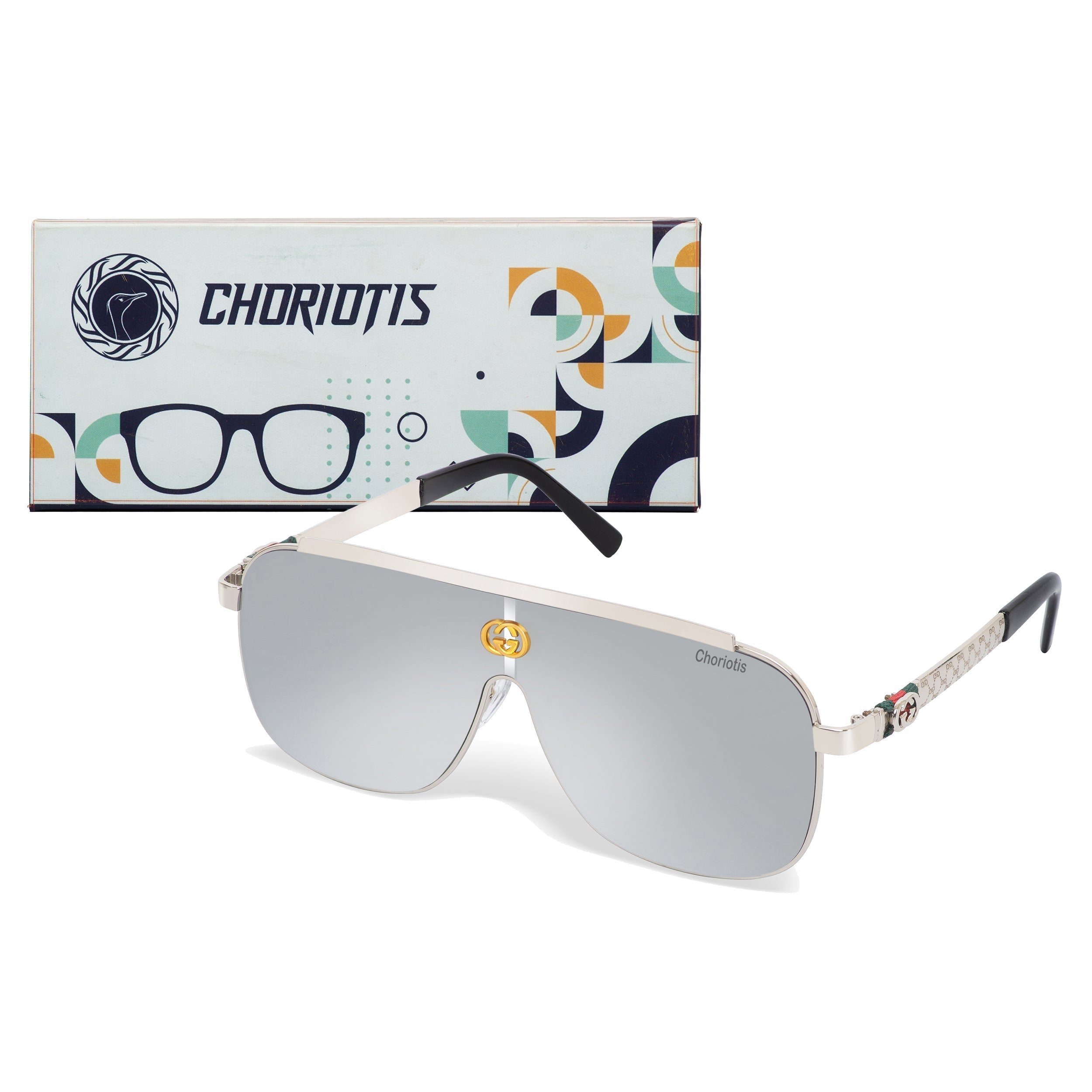 Ghostman Square Silver-Silver Sunglasses For Men & Women~CT-0039