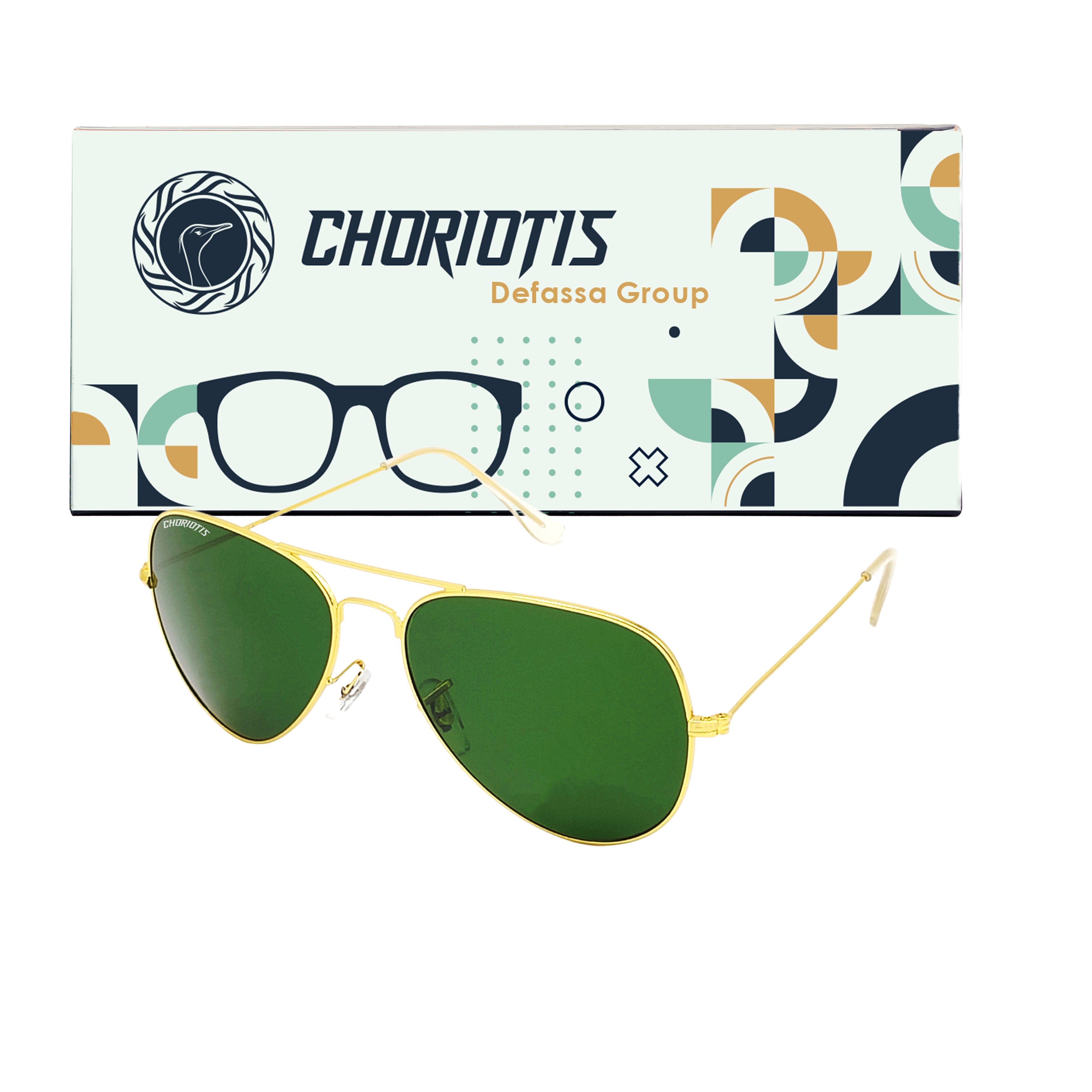 Astor Aviator Green-Gold Sunglasses For Men & Women~CT-3026