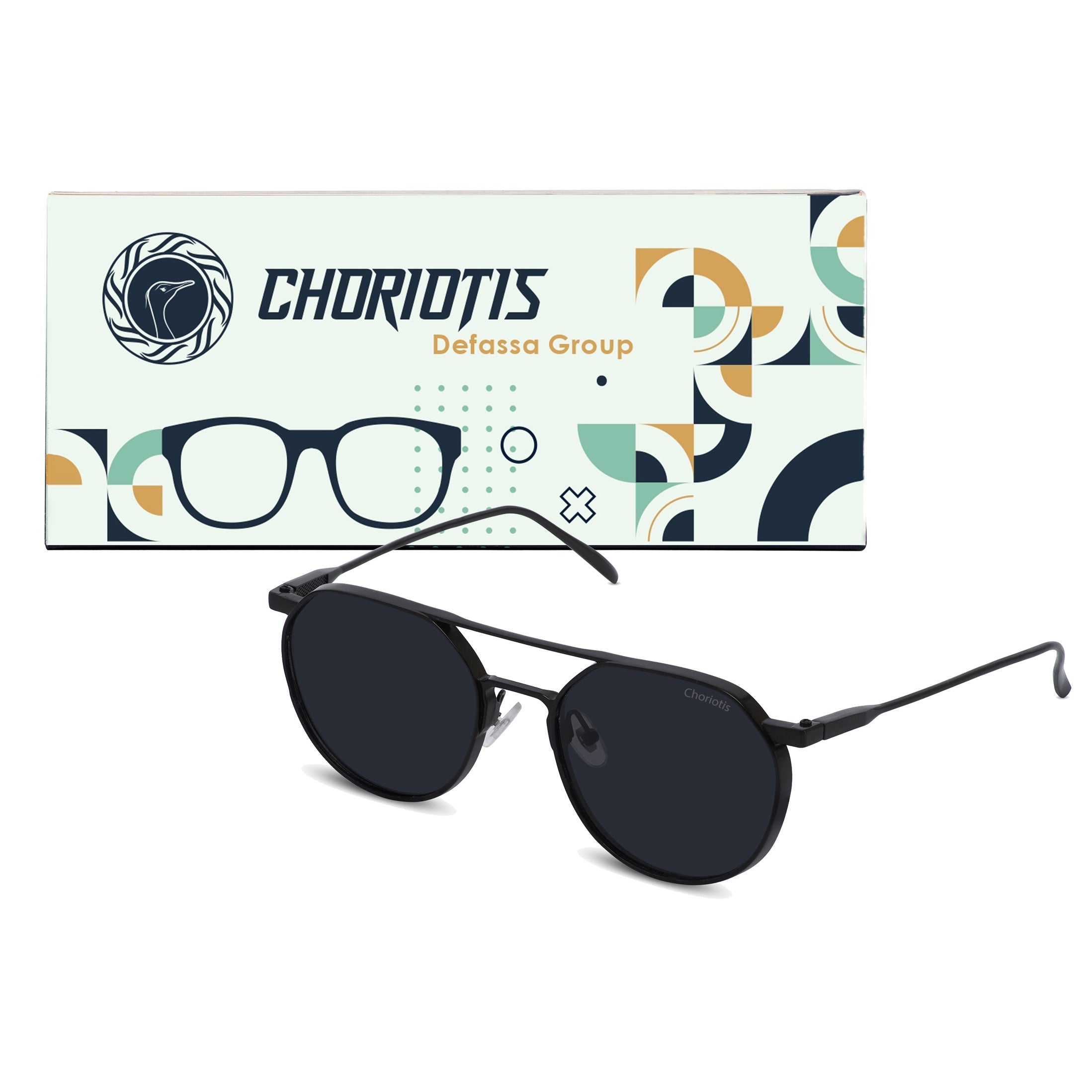 Magnite Round Black-Black Sunglasses For Men & Women~CT-1030