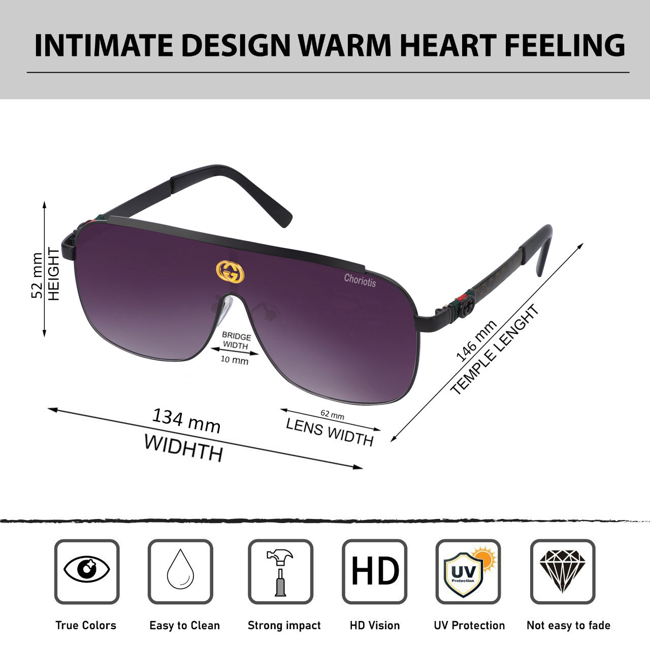 Ghostman Square Black-Black Sunglasses For Men & Women~CT-0039