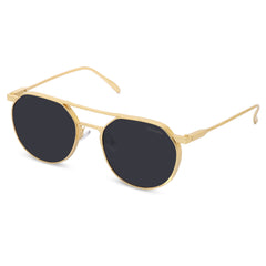 Magnite Round Black-Gold Sunglasses For Men & Women~CT-1030